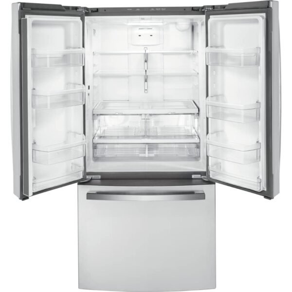 GE GWE19JYLFS Counter Depth French Door Refrigerator review stainless steel durability and design