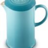 Le Creuset Stoneware French Press review Caribbean color for premium coffee lovers