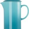 Le Creuset Stoneware French Press review Caribbean color for premium coffee lovers