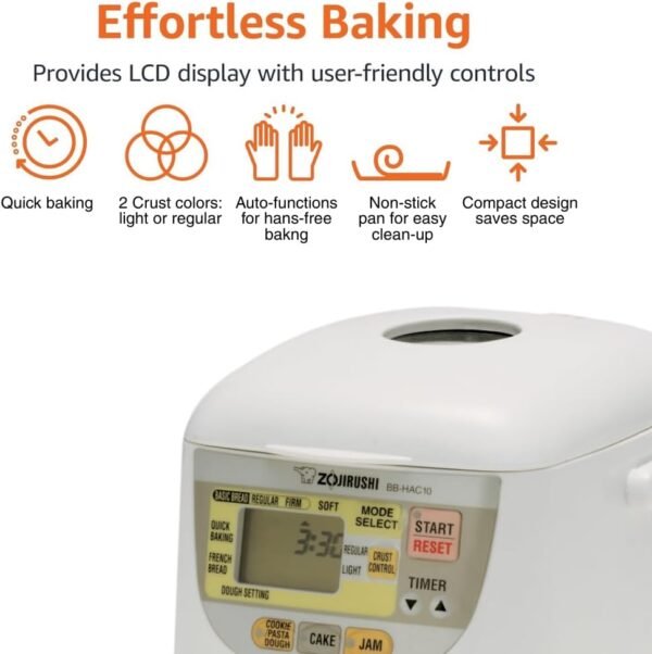 51fszMcb3nL._AC_SL1080_ Zojirushi BB-HAC10 Programmable Breadmaker review compact design and gluten-free baking tested