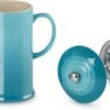 Le Creuset Stoneware French Press review Caribbean color for premium coffee lovers