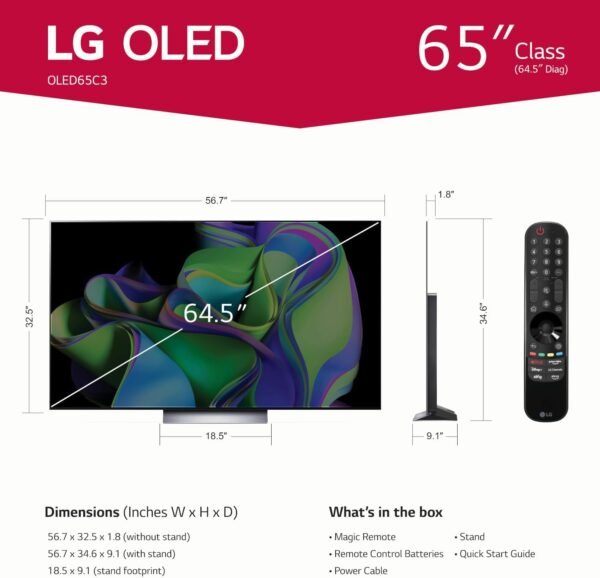 LG C3 Series OLED evo 65-Inch TV review Exceptional 4K quality and gaming features