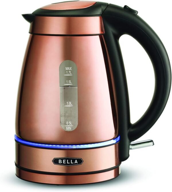 61qhfddFaGL._AC_SL1388_ BELLA Electric Tea Kettle Copper Chrome review sleek design and efficient performance