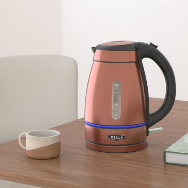 61rFqZAM4SL._AC_SL1500_ BELLA Electric Tea Kettle Copper Chrome review sleek design and efficient performance