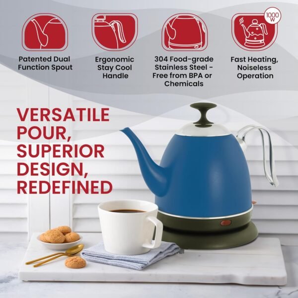 711b81qbfL._AC_SL1500_ Chantal Mia electric kettle review Matte Blue Ryder 32 oz fast heating