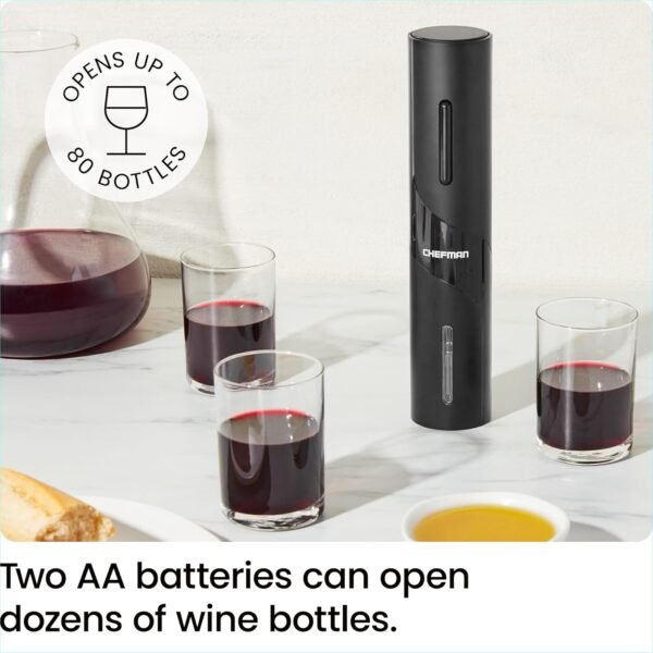Chefman Electric Wine Opener Review Sleek Battery-Operated Set with Accessories