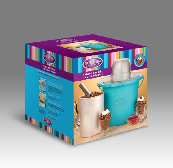 Nostalgia Electric Ice Cream Maker Review 4-Quart Model ICMP400BLUE for Homemade Treats