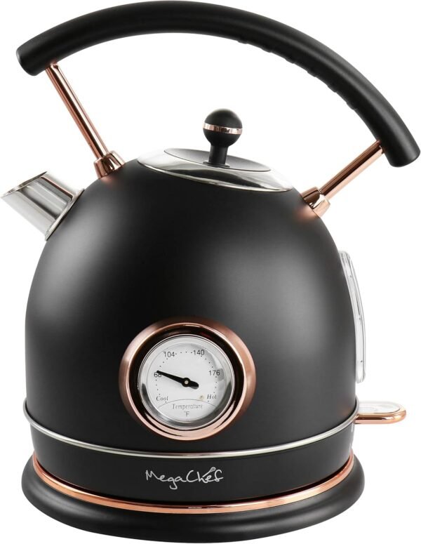 MegaChef Electric Tea Kettle Matte Black 1.8 Quarts Review and Features