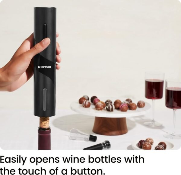 Chefman Electric Wine Opener Review Sleek Battery-Operated Set with Accessories