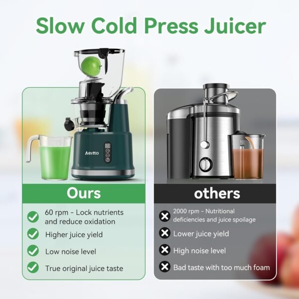 71MopMEJg3L._AC_SL1500_ Aeitto Cold Press Juicer Review Slow Masticating Design for Fruits and Vegetables