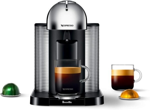 71PEOpQgLUL._AC_SL1500_ Nespresso Vertuo Coffee and Espresso Maker by Breville Chrome review for coffee lovers