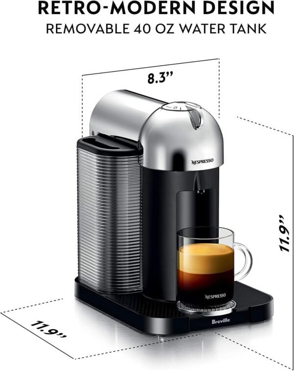 71Q7dLpil0L._AC_SL1500_ Nespresso Vertuo Coffee and Espresso Maker by Breville Chrome review for coffee lovers