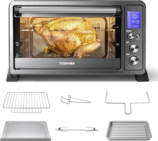 Toshiba AC25CEW-BS Convection Toaster Oven Review Powerful 10-in-One Kitchen Essential