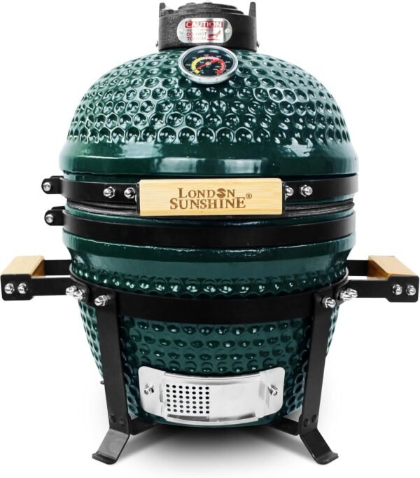 London Sunshine Ceramic Charcoal BBQ Kamado Griller review portable tabletop smoker insights