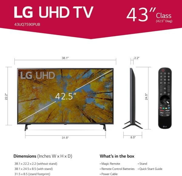 810cClfpQXL._AC_SL1500_ LG UHD UQ75 Series 43-inch TV review a budget-friendly LED option for 2023
