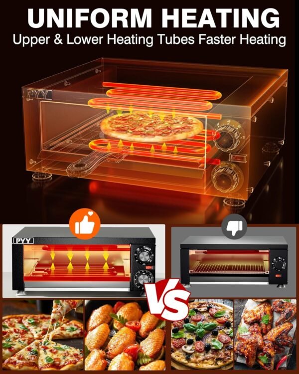 Review of PYY Electric Pizza Oven Countertop Cooker for Home and Commercial Use