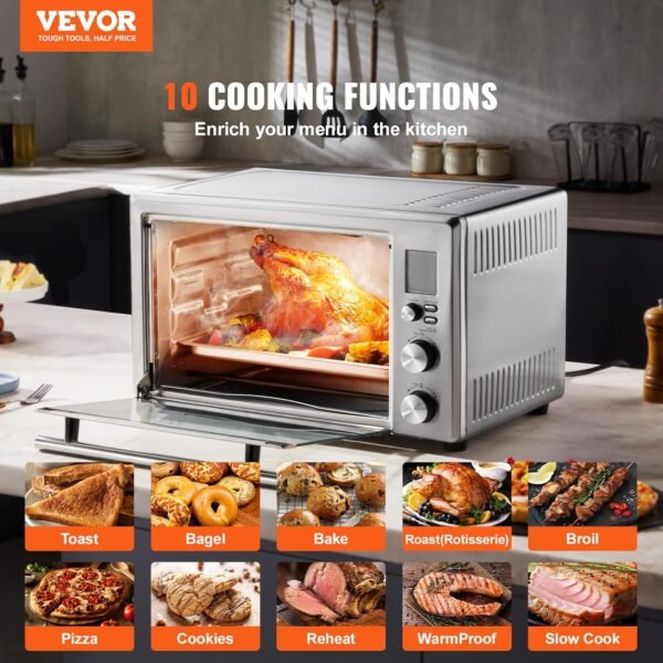 VEVOR Convection Toaster Oven review 10-in-1 multifunctional countertop oven for home kitchens