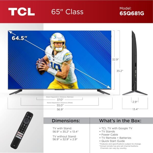 TCL 65-Inch Q68 QLED Pro 4K UHD Smart TV review with Dolby Vision and HDR Pro