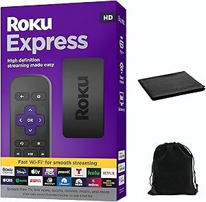 81QaQGgZUL._AC_SY300_SX300_ Roku Express HD Streaming Device review Simple Remote and Live TV features