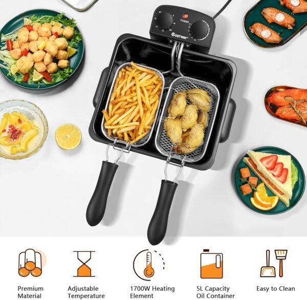 COSTWAY Deep Fryer review Stainless Steel Electric Oil Fryer for Home Use