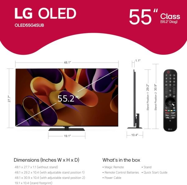 81dRpp6OfEL._AC_SL1500_ LG OLED evo G4 Series 55-Inch Smart TV review with Dolby Vision insights