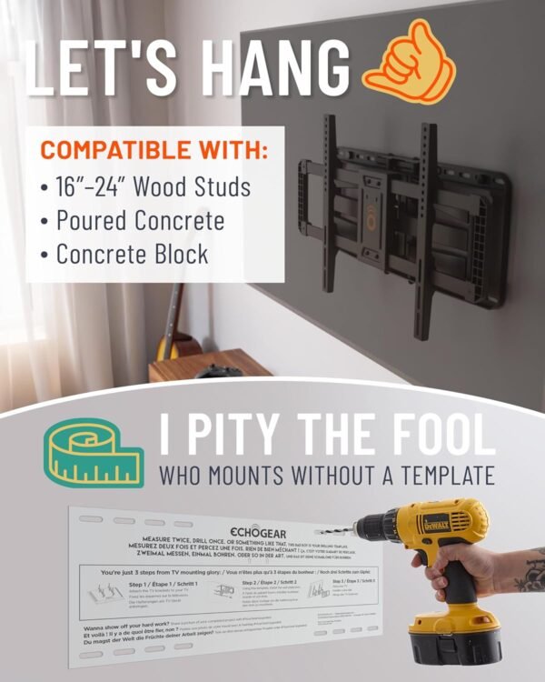 ECHOGEAR MaxMotion TV Wall Mount Review for Large TVs with Full Motion Features