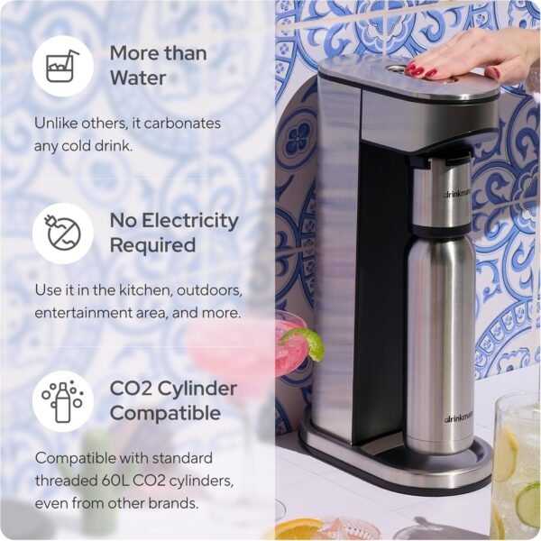 81gQgH7t6jL._AC_SL1500_ Drinkmate LUX Sparkling Beverage Maker Review Transforming Any Drink Into Fizzy Perfection