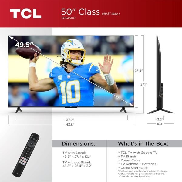 81gRnJOkPAL._AC_SL1500_ TCL 50-Inch 4K LED Smart TV Review Dolby Vision and Google TV Features