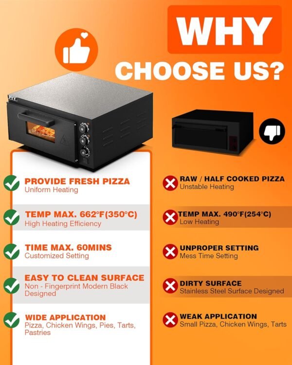 PYY Countertop Electric Pizza Oven CPO-160 Review Commercial Power and Perfect Homemade Results