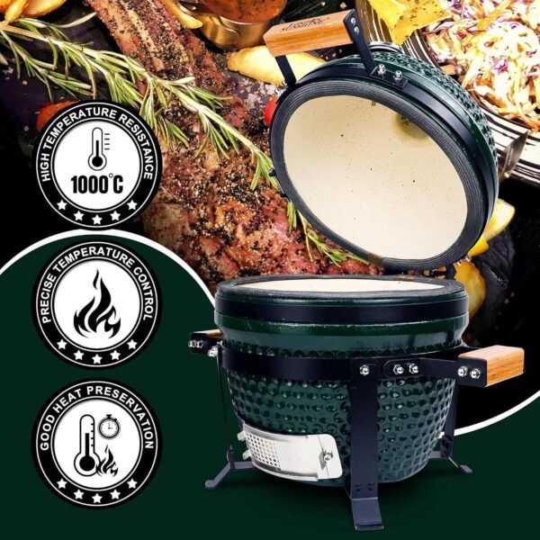 London Sunshine Ceramic Charcoal BBQ Kamado Griller review portable tabletop smoker insights