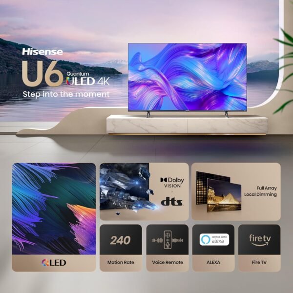 Hisense 75U6HF QLED 4K Smart Fire TV review vibrant colors and rich features